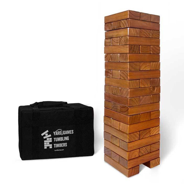 Yard Games Yardgames Giant Tumbling Timbers Wood Stacking Game Bundle